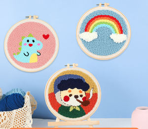 Custom Punch Needle <b>Kit</b> DIY Handcraft Cross Stitch Tool Embroidery <b>Kit</b> for Beginners Kids - Product Image 4