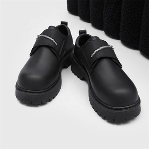 <span class=keywords><strong>Scarpe</strong></span> Derby <span class=keywords><strong>Nere</strong></span> da Uomo con Rialzo, Stile Retrò Britannico, Casual, in PU, con Lacci, Tinta Unita, <span class=keywords><strong>Sportive</strong></span>, con Suola Spessa, per Primavera - Product Image 5