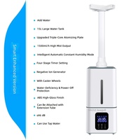 Humidificateur à impulsion à brume froide >5,0 L grande capacité, usage industriel, écran tactile, télécommande, faible bruit <36 dB pour hôtel