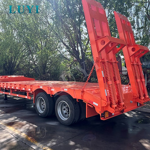Promotion : Semi-<span class=keywords><strong>remorque</strong></span> surbaissée en acier à <span class=keywords><strong>2</strong></span> <span class=keywords><strong>essieux</strong></span>, capacité 40 tonnes, LUYI, haute qualité, 12,5 m, pour transport de machines lourdes - Product Image 5