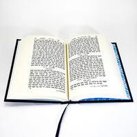 Livres religieux délicats personnalisés Journal de prière juif Coran cuir bleu couverture rigide Coran impression de livre