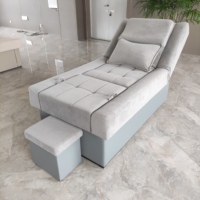 Fauteuil de pédicure électrique réglable, table de massage des pieds de 90 cm de large avec trou facial, réflexologie des jambes, canapé-lit de massage thaïlandais complet
