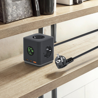Chargeur rapide 3680W, 3 prises, 3 ports USB (2-C Type), multiprise de bureau, prise d'extension EU/Kr Cube ABS, ordinateur portable/ordinateur portable