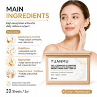 Masque Quotidien au Glutathion de Galactomyces – Masque Visage Végétalien en Tissu pour une Peau Éclatante et Hydratée – Soin Illuminateur pour une Peau de Verre