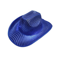 Chapeau de cowgirl LED lumineux disco vente en gros pour mariée casquettes de barre lumineuse lumineuse enterrement de vie de jeune fille chapeau de cowboy néon clignotant