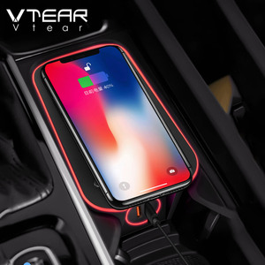 Vtear-cargador inalámbrico QI para coche, placa de carga rápida de teléfono, modificación Interior, 2021-2018, para <span class=keywords><strong>Volvo</strong></span> <span class=keywords><strong>XC90</strong></span>, XC60, S90, V90, accesorios - Product Image 6