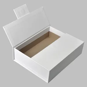 定制豪华磁性2件侧开双门礼品包装盒带标志