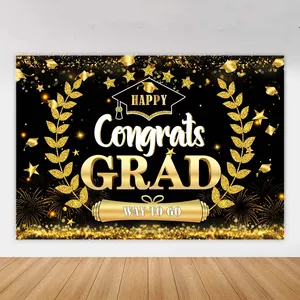 100*150 cm Graduation Background Banner Graduation Photography Backdrop Hanging Banner For Graduation Party Decor