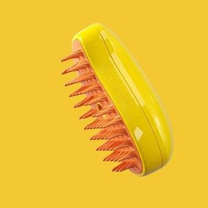 Spazzola a vapore per animali domestici pettine per la toelettatura del cane del gatto con <span class=keywords><strong>Spray</strong></span> elettrico Anti-volo capelli galleggianti morbidi in Silicone spazzola per la depilazione - Product Image 5