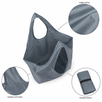 Sac fourre-tout en nylon personnalisé avec logo, vente en gros, sac d'épicerie réutilisable écologique, fabricant pour salons professionnels, OEM