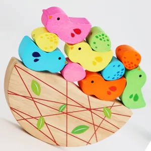 New Design Birds And Eggs Balance Game Funny Kids String Game Wooden Balance Game