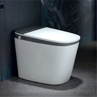 Toilette intelligente avec bidet intégré, télécommande, montage au sol, électrique, automatique, pour salle de bain résidentielle moderne