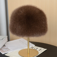 Sombreros de Pescador de Felpa Cálidos de Invierno para Mujer, Gorros Rusos Ushanka de Piel Sintética para Niñas, Gorro de Esquí Suave y Peludo