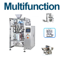 Multifunctionele automatische verticale multihead hoogprecisie weeg- en zakvulmachine voor 1kg verpakkingen van korrelvormige voedingsmiddelen in folie en papier