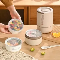 Récipient à déjeuner isolé de haute qualité pot de nourriture chaude 300ml en acier inoxydable sous vide Bento boîte à déjeuner pour enfants adultes avec poignée