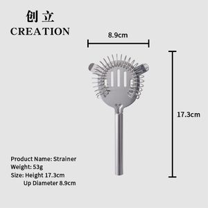 Création d'un passoire à <span class=keywords><strong>cocktail</strong></span> triangulaire conique en acier inoxydable écologique de 1,2 mm d'épaisseur avec couleur et logo personnalisables - Product Image 6
