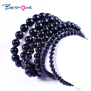 Bestone Batu Akik Hitam Alami Manik-manik Batu Permata Bulat Longgar Manik-manik <span class=keywords><strong>Onyx</strong></span> untuk Membuat Perhiasan Gelang Kalung - Product Image 4