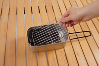 DFT10 Sports et divertissement Camping Boîte à lunch Multi-usages Mini casserole carrée Chauffage de l'eau Bouilloire Steak Barbecue Plateaux