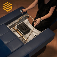 Fauteuil de lavage de cheveux électrique OEM/ODM pour spa capillaire, table de podologie, lit de beauté avec bassin pour les pieds et bassin pour les cheveux