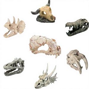 Décoration d'<span class=keywords><strong>aquarium</strong></span> : Fossile de crâne de dragon simulé, cachette pour crocodiles/dinosaures, poissons, crevettes et reptiles - Product Image 1