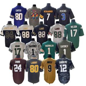 2025 Neuheiten Herren bestickte American Football Jersey Großhandel All-Team Rugby Shirts mit kurzen Ärmeln - Product Image 1