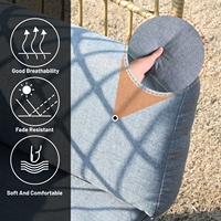 Silla de mimbre para interiores y exteriores, sofá de mimbre de lujo para Patio, duradero, con relleno suave, venta al por mayor