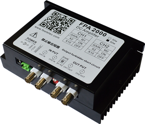 30W/50W High Power Amplifier Signal Generator Dual Channel DC Amplifier Drive Coil Vibrator FPA2000