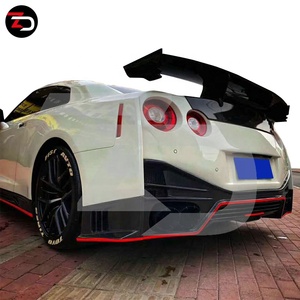 ชุดบอดี้คิท FPR + CF สำหรับ GTR V2,สปอยเลอร์กระโปรงข้างกันชนหน้าหลังสไตล์ <span class=keywords><strong>Nismo</strong></span> R35 - Product Image 3