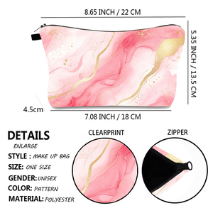 Bolsa <span class=keywords><strong>de</strong></span> Maquillaje con Cierre y Toalla Impresa Personalizada, Estuche Cosmético Floral Estético, Bolsa <span class=keywords><strong>de</strong></span> Viaje con Patrón <span class=keywords><strong>de</strong></span> Rosas Vintage para Marca Privada - Product Image 2