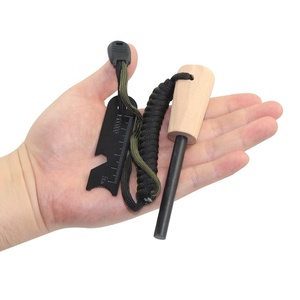 5/16" Thick Bushcraft Firesteel Wooden Handle Ferrocerium Rod <strong>Firestarter</strong> <strong>Stick</strong> with Paracord Handle - Product Image 5