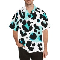 Chemise décontractée à manches courtes imprimée et respirante POD sur mesure avec col rabattu et boutonnage simple en maille pour le printemps