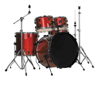 Ensemble de batterie acoustique de 5 pièces, instrument de percussion pour adultes avec plusieurs couleurs