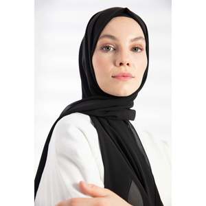 Foulard en mousseline de soie noire - Product Image 2