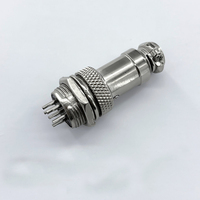 Câble de connecteur aviation multipolaire DIN en cuivre 4P GX16 mâle étanche avec capuchon 5A 500V
