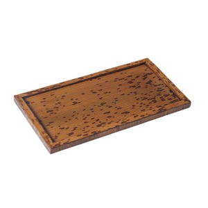 <b>Small</b> handmade bamboo tea <b>tray</b>/serving stand with veneer, made of bamboo. Japanese style teapot holder. - Product Image 5