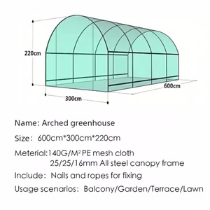 Grande Serre Tunnel en Polyéthylène, <span class=keywords><strong>Tente</strong></span> <span class=keywords><strong>de</strong></span> <span class=keywords><strong>Culture</strong></span> <span class=keywords><strong>de</strong></span> Jardin, Vente en Gros, Serre Tunnel 6x3x2m à <span class=keywords><strong>Vendre</strong></span> - Product Image 2