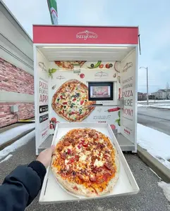 Forno Pizza Machine Vending Pizza Making Machine Vending Pizza Kiosk Shop France