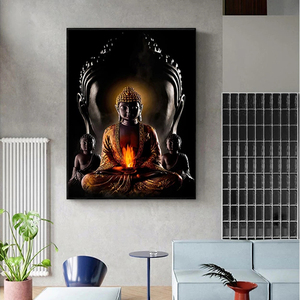 Buddhism <strong>Canvas</strong> Print Art Pictures Posters God <strong>Buddha</strong> Wall Art <strong>Paintings</strong> Home Decor - Product Image 4