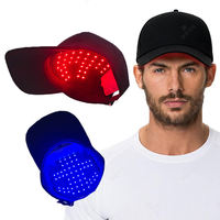 Casque de baseball sans fil rechargeable 450nm 660nm 850nm avec LED pour le soin du cuir chevelu et masseur de tête