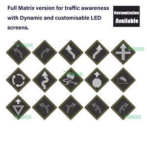ป้ายเตือนความปลอดภัยบนท้องถนนแบบ LED พลังงานแสงอาทิตย์ รูปทรงเพชร สีดำ ทำจากอะลูมิเนียม สำหรับลดความเร็ว - Product Image 4