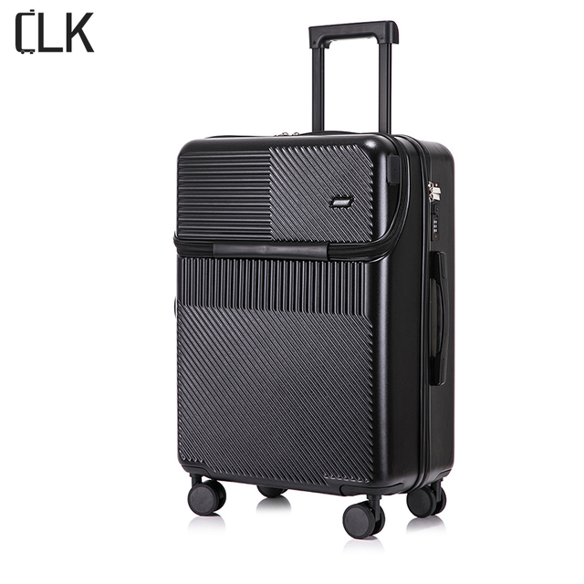 Multifunction Suitcase Front Opening Luggage Hard Luggage with Usb Charger