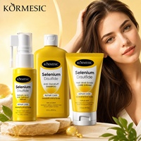 KORMESIC Set de Cuidado Capilar Anticaspa con Disulfuro de Selenio y Control de Grasa: Champú, Crema para el Cuero Cabelludo y Suero con Ácido Salicílico. Logotipo Personalizado.