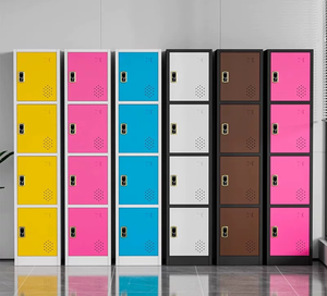 Armadi di stoccaggio elettronici in acciaio a una porta per <span class=keywords><strong>camera</strong></span> <span class=keywords><strong>da</strong></span> <span class=keywords><strong>letto</strong></span> armadi in metallo Multi-porta <span class=keywords><strong>da</strong></span> palestra per lavoratori - Product Image 6