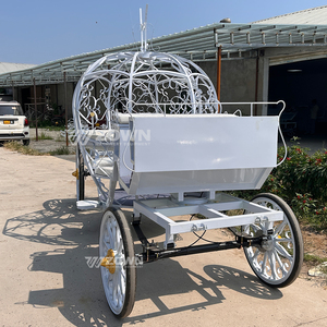 Carrozas de Caballos con Forma de Calabaza al por Mayor, Carruaje Real de Cenicienta para Princesas, para Eventos de Boda - Product Image 6