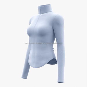 เสื้อโยคะกันแดดแบบซิปครึ่งตัว ทรงเข้ารูป ยืดหยุ่น ระบายอากาศได้ดี เหมาะสำหรับออกกำลังกายกลางแจ้ง รุ่นใหม่ประจำฤดูร้อน - Product Image 3