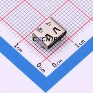 TYPE-C-329-WSRL680 USB Connector SMD Connector ( Connector Type: Type-C )( Gender: Female )( Mounting Type: Horizontal Mount ) - Product Image 1