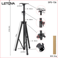 Support de Moniteur de Studio Professionnel Letova SPS-025 – Trépied Réglable Durable pour Haut-parleur – Excellent Rapport Qualité-Prix