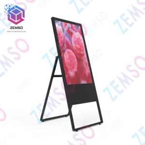 43 인치 안드로이드 휴대용 비디오 플레이어 LCD 광고 디스플레이 화면 이동식 바닥 서 디지털 간판