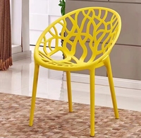 Fabrication en Chine Fauteuil de jardin en plastique design de meubles de style fleuri Chaise d'intérieur d'extérieur