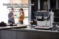 Machine à café électrique domestique semi-automatique en acier inoxydable avec système de pré-infusion 2800W